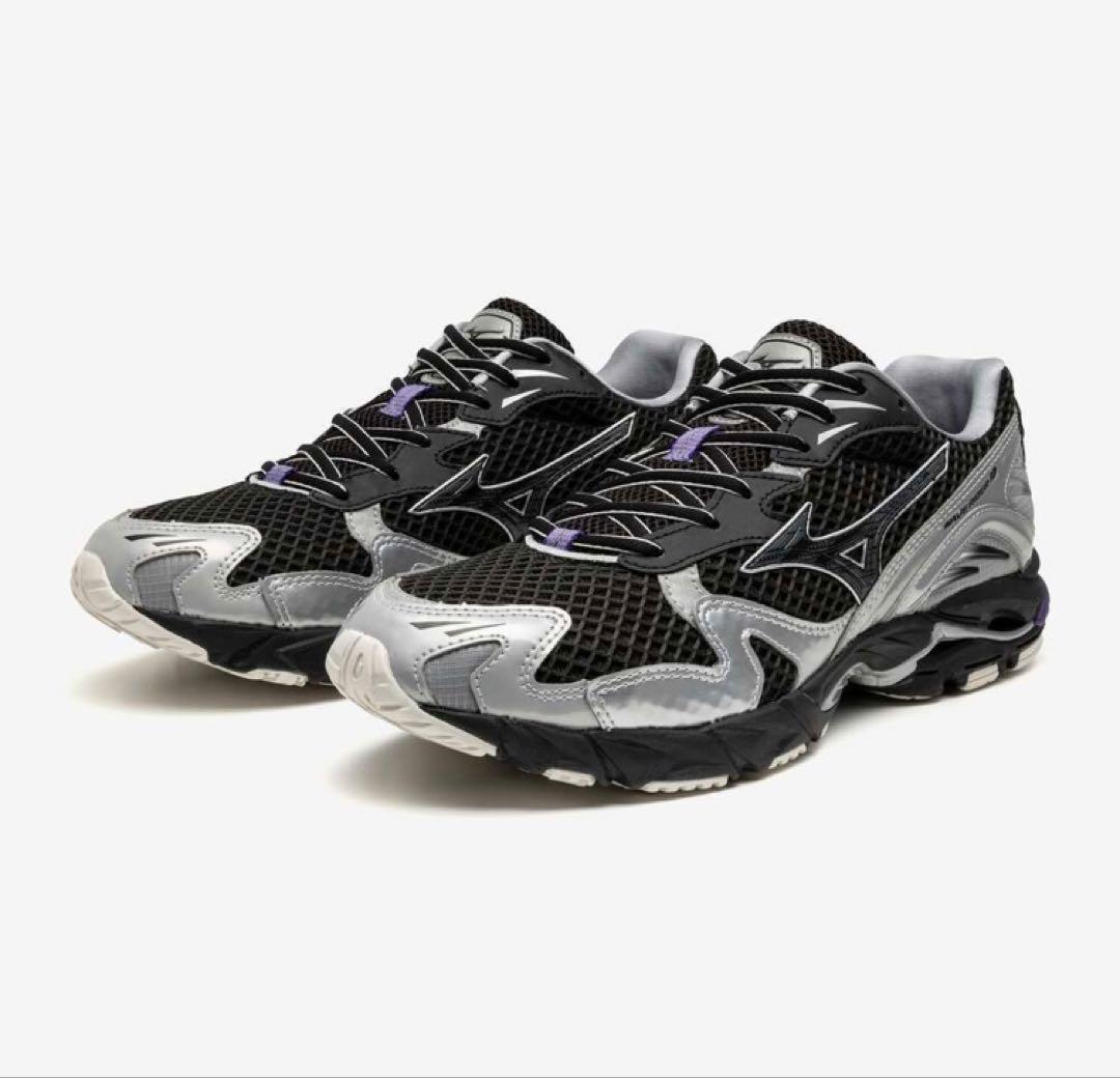 ミズノ MIZUNO WAVE RIDER10 ブラック×シルバー 25cm