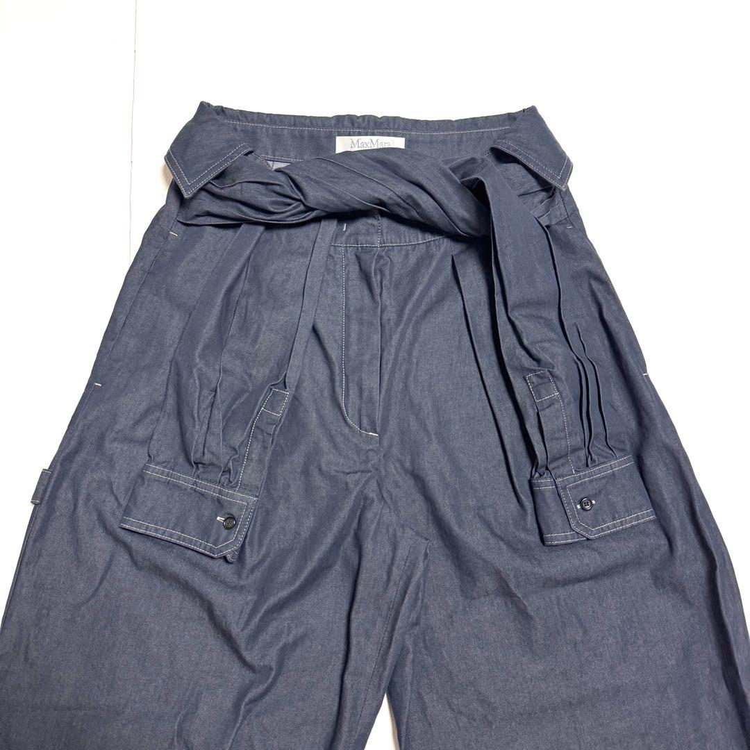 極美品♡マックスマーラ　ハイウエスト　デニム　ワーク　パンツ　カーゴ　42