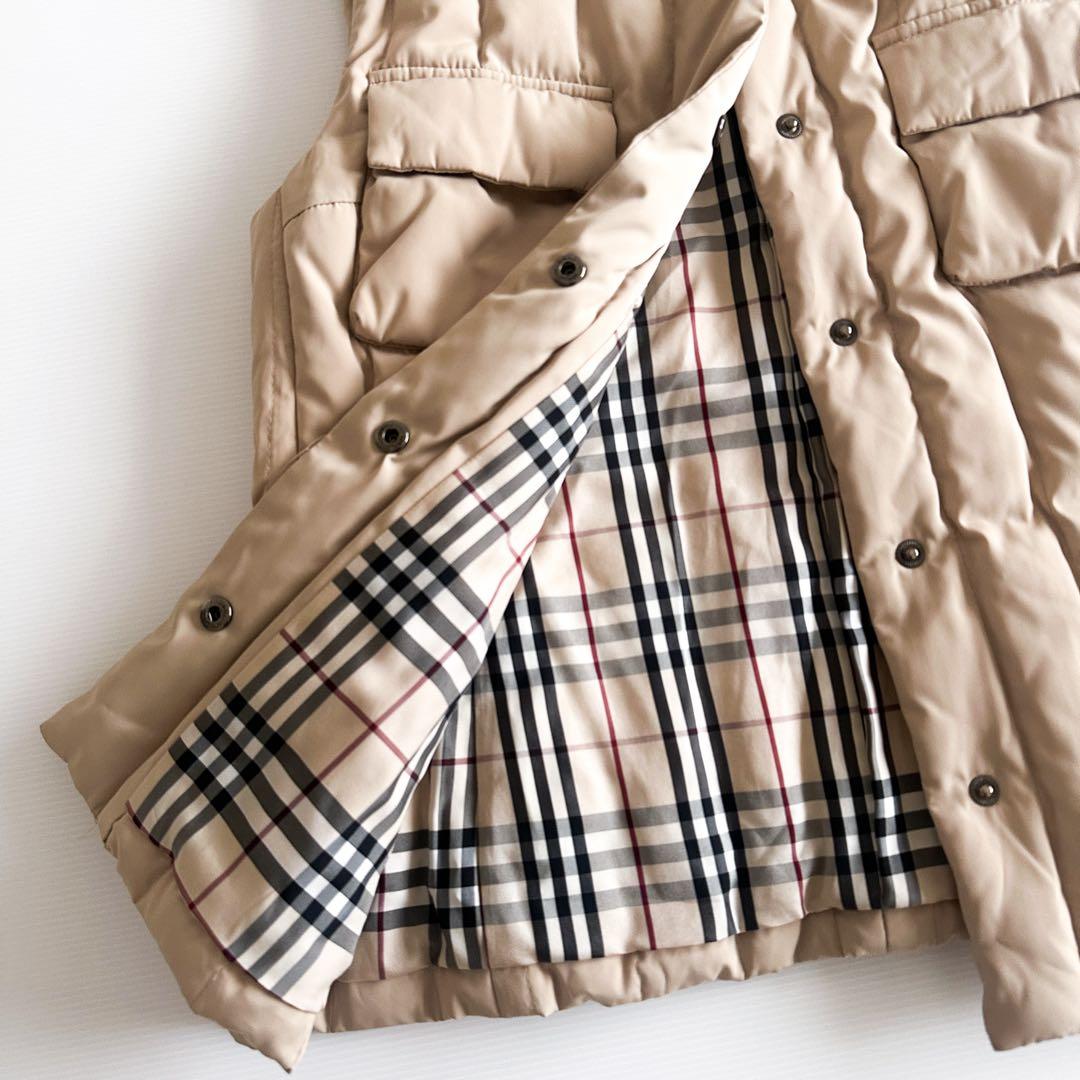 バーバリー ロンドン / ダウンベスト ノバチェック ベージュ 40サイズ L