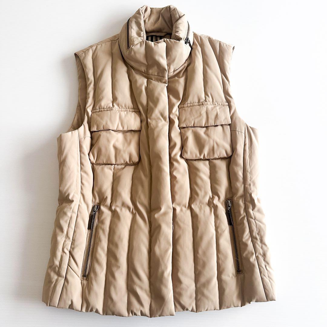 バーバリー ロンドン / ダウンベスト ノバチェック ベージュ 40サイズ L