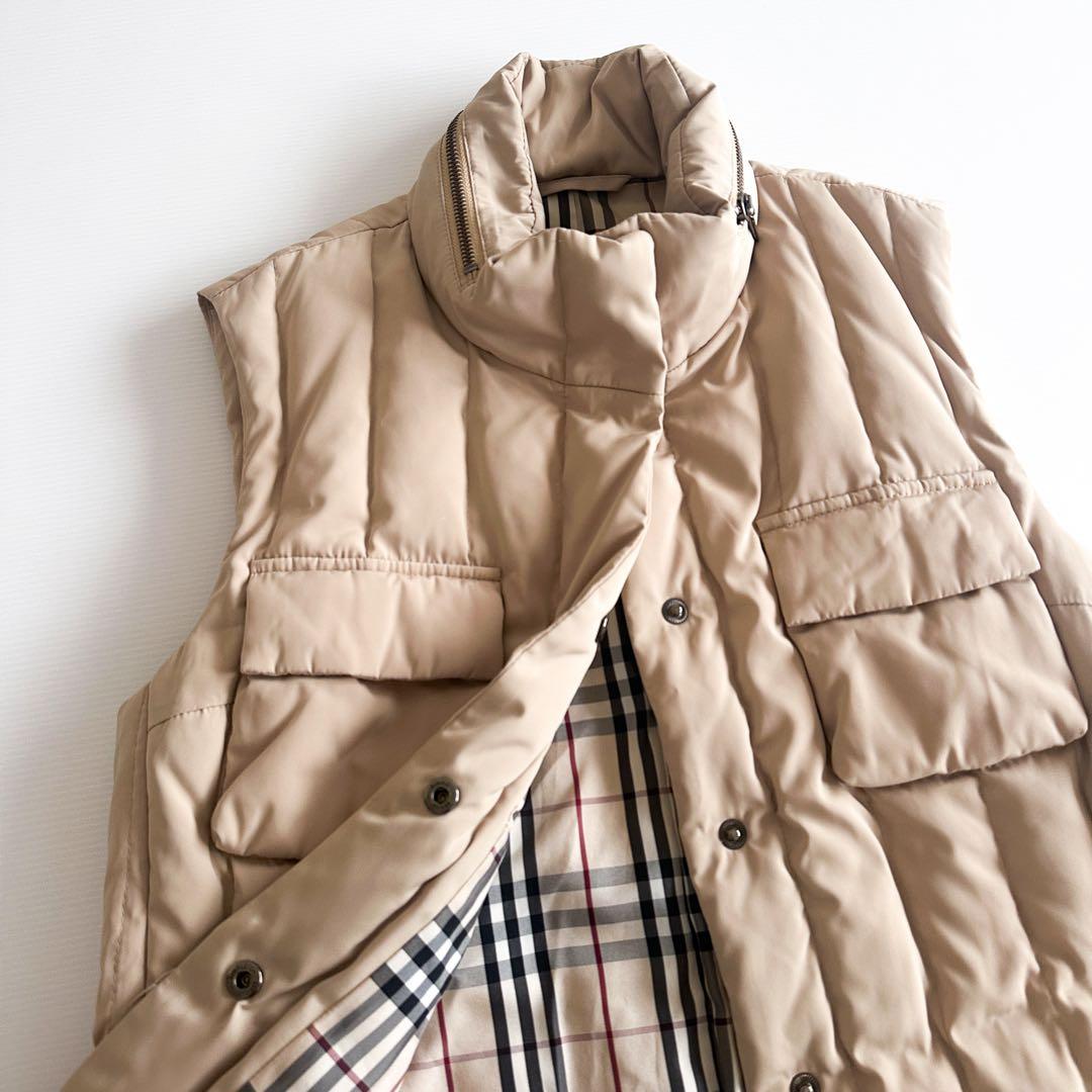 バーバリー ロンドン / ダウンベスト ノバチェック ベージュ 40サイズ L