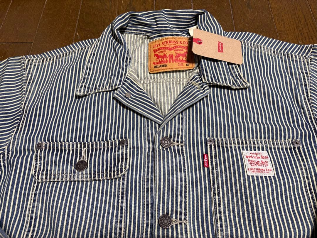 新品　リーバイス WORKWEAR SUNRISE トラッカー　ヒッコリー　M