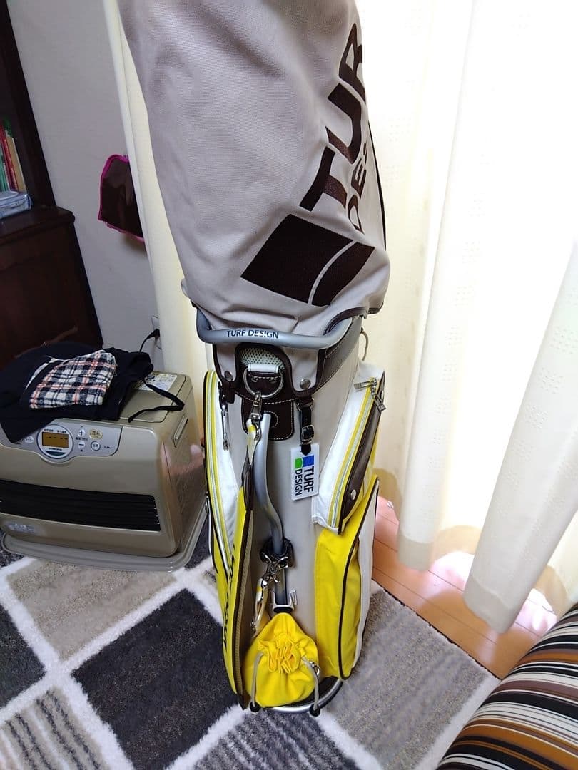 ターフデザイン　キャディバッグ　イエロー×グレー