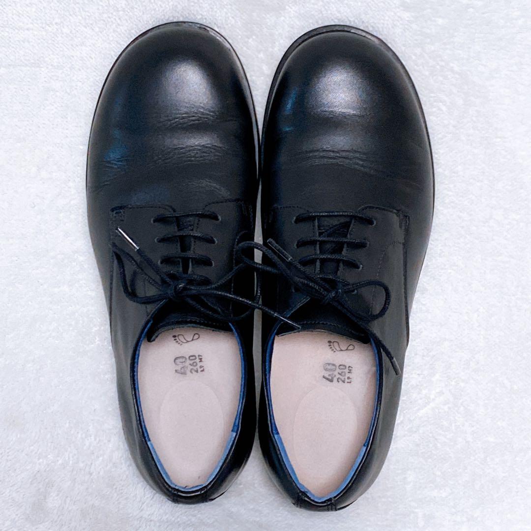 美品　ビルケンシュトック　ジャレン　26cm　40　ブラック　革靴　プレーントゥ