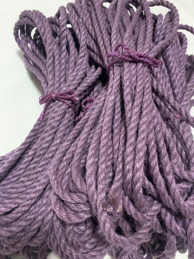 染麻縄　紫　6mm 7M 5本組　緊縛