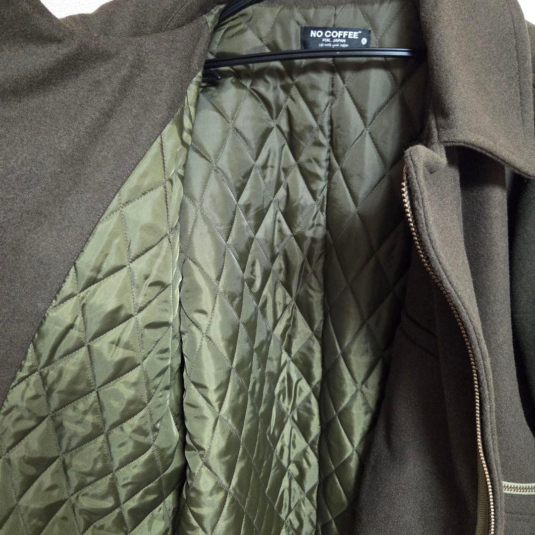 【極美品】NOCOFFEE ウールコート ライダース ピーコートXLサイズ