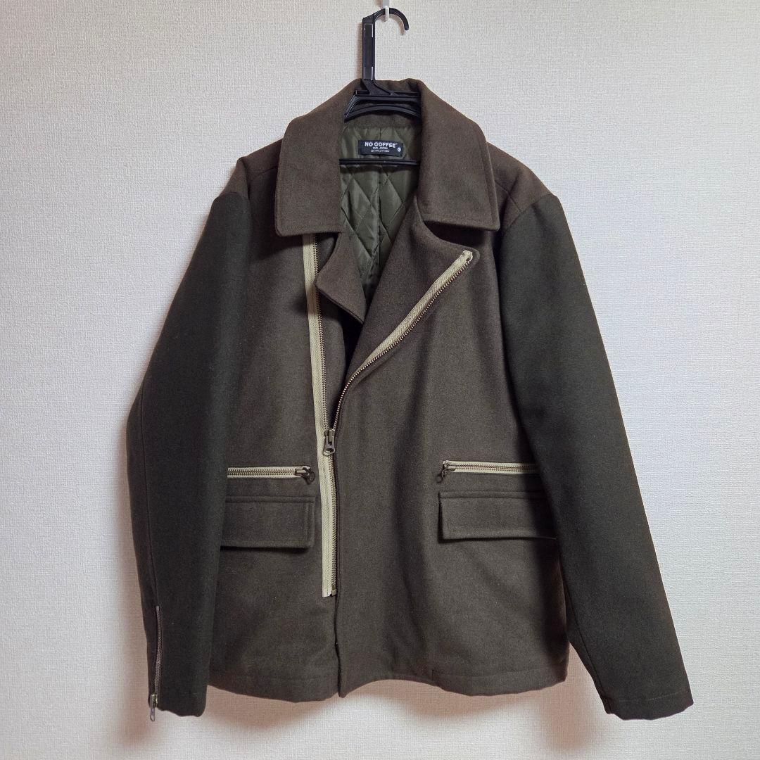 【極美品】NOCOFFEE ウールコート ライダース ピーコートXLサイズ