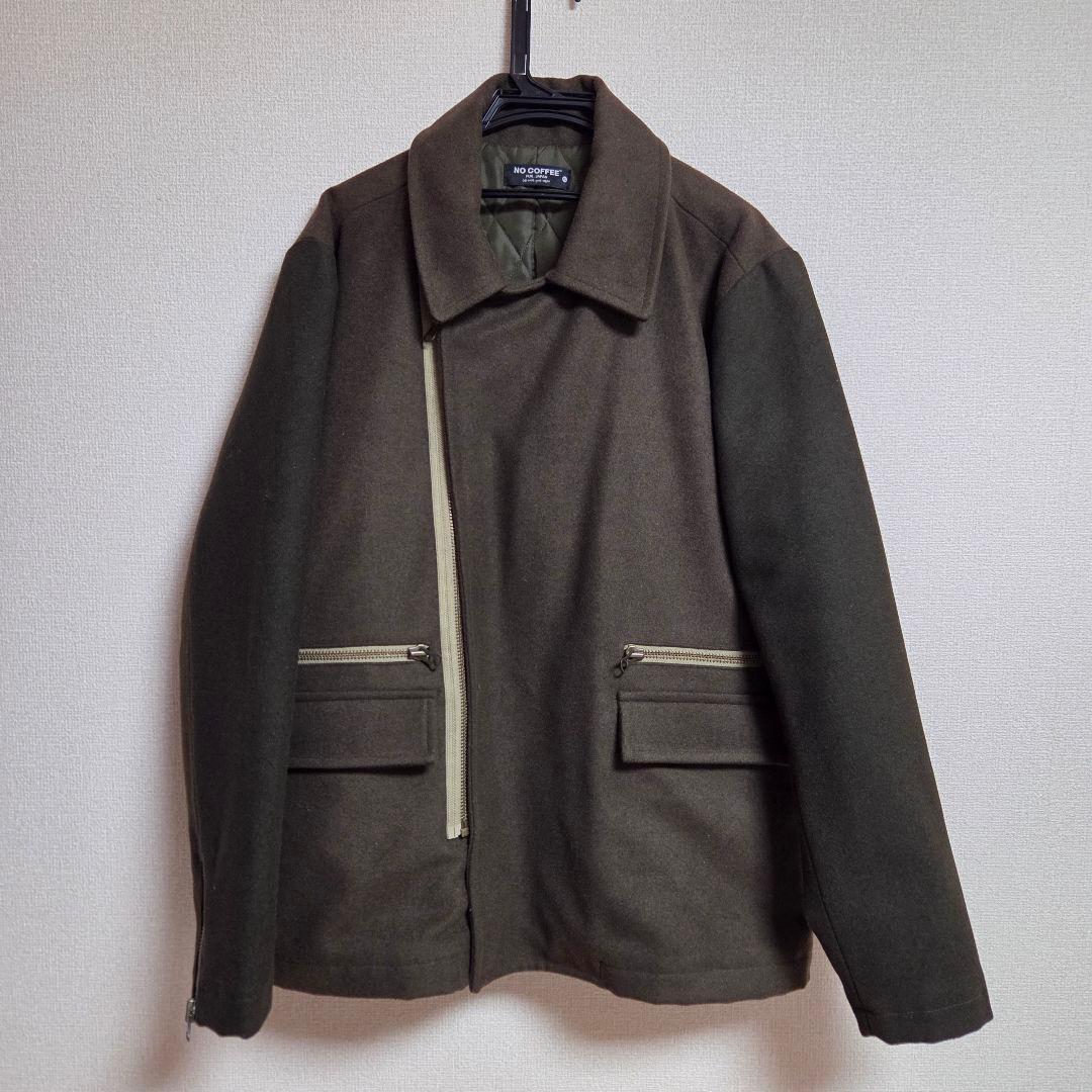 【極美品】NOCOFFEE ウールコート ライダース ピーコートXLサイズ