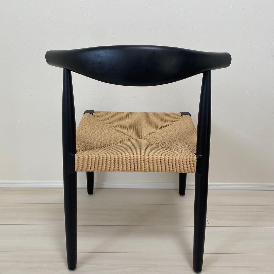 タンスのゲン 北欧モダン ダイニング チェア ブラック 組み立て不要