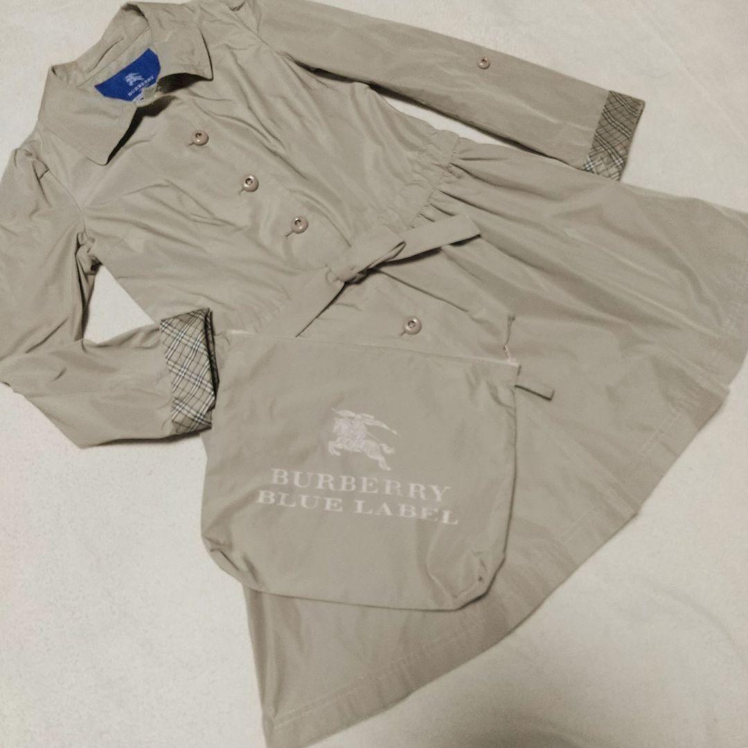 バーバリーブルーレーベル トレンチ レインコート収納ポーチ付き♪