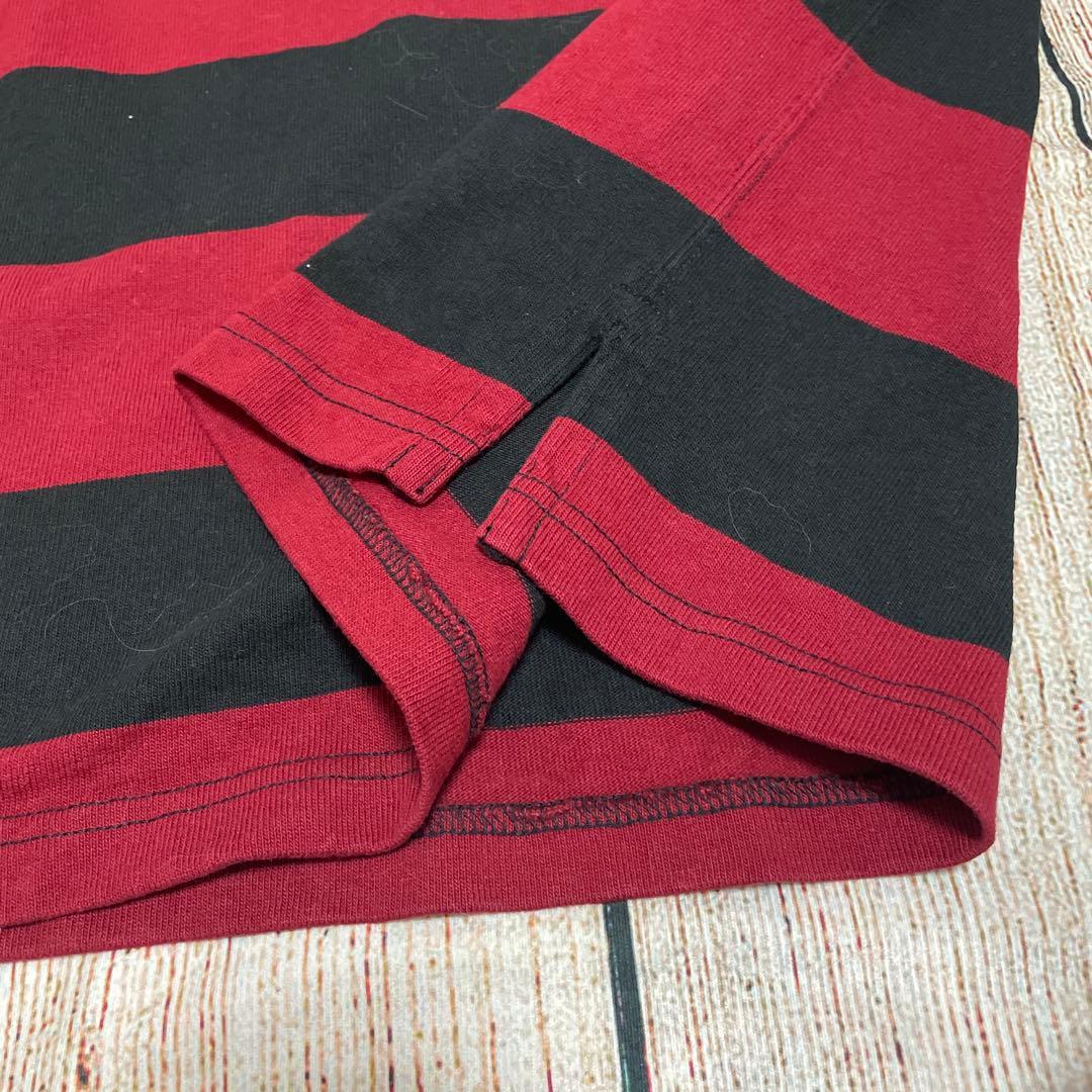 【希少】POLO RALPH LAUREN＊ワイドボーダー＊ラガーシャツ＊XL