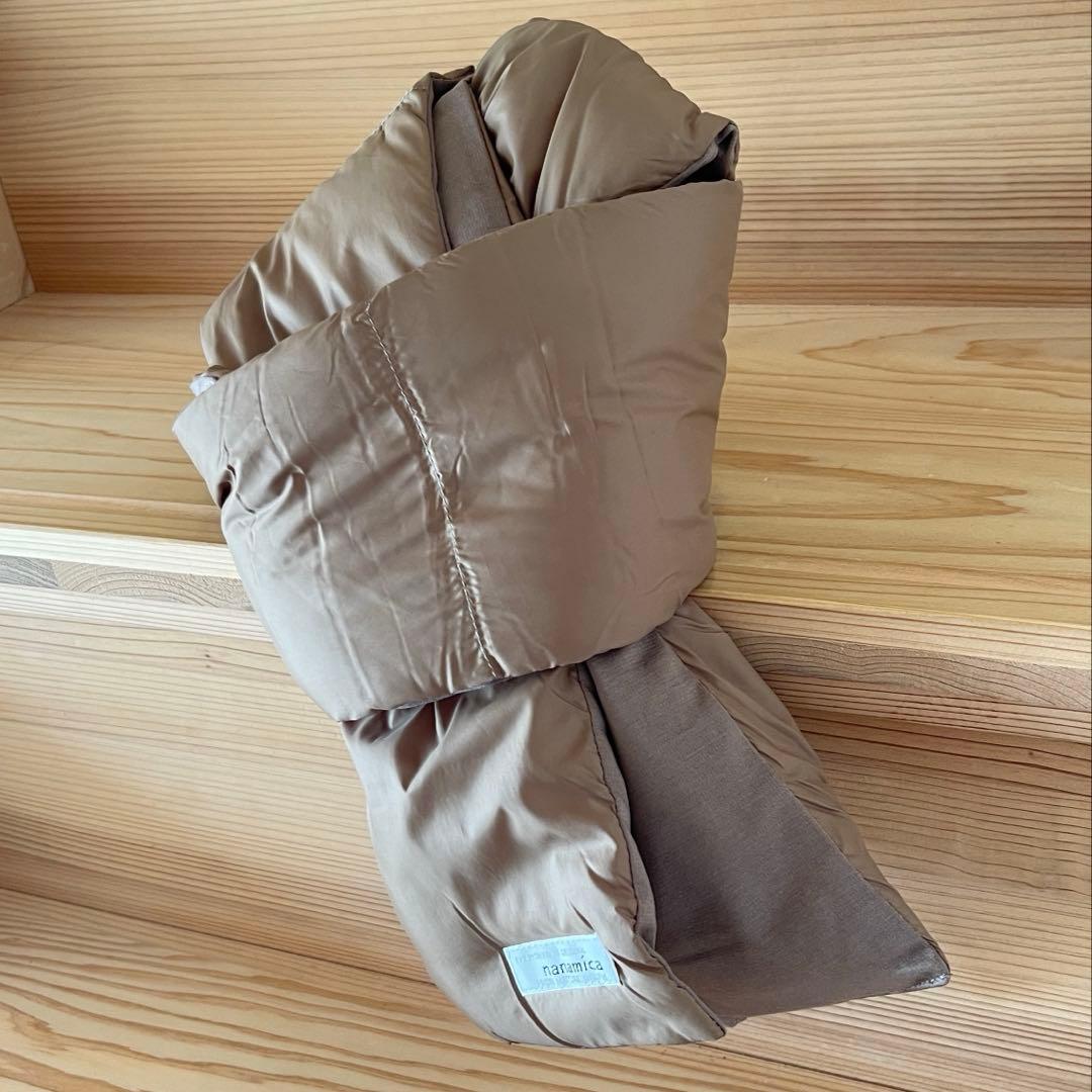 新品 ナナミカ ベージュ 光電子 ダウン マフラー ユニセックス