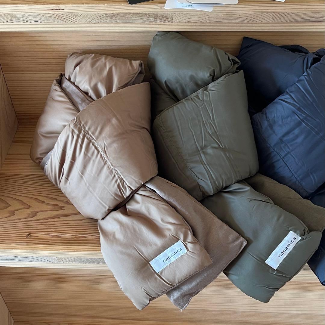 新品 ナナミカ ベージュ 光電子 ダウン マフラー ユニセックス