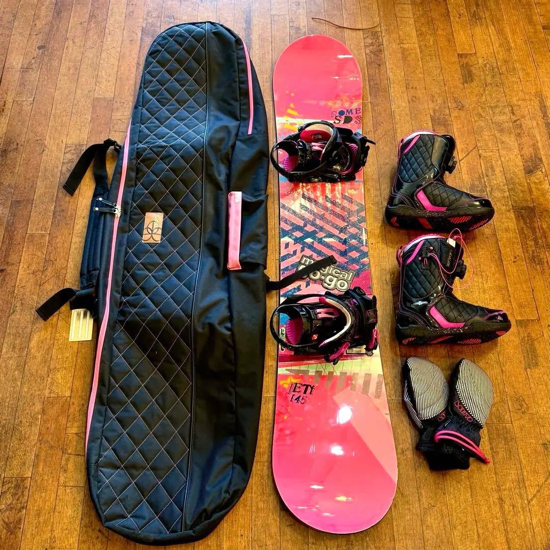 送込！レディーススノーボードセット K2 boaブーツ23.5 rome145