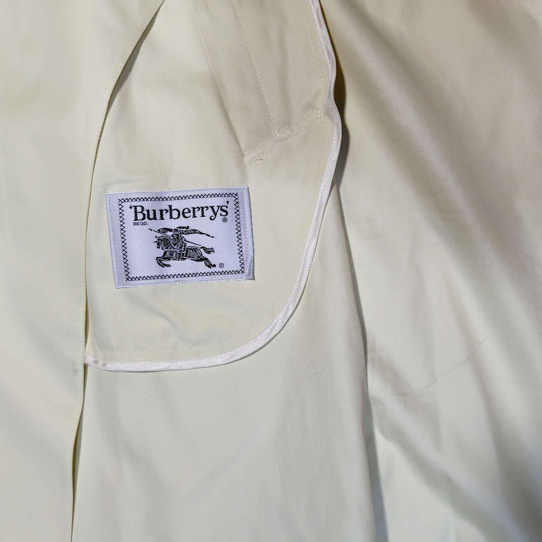 バーバリーダブルブレスト トレンチコート クリームイエロー