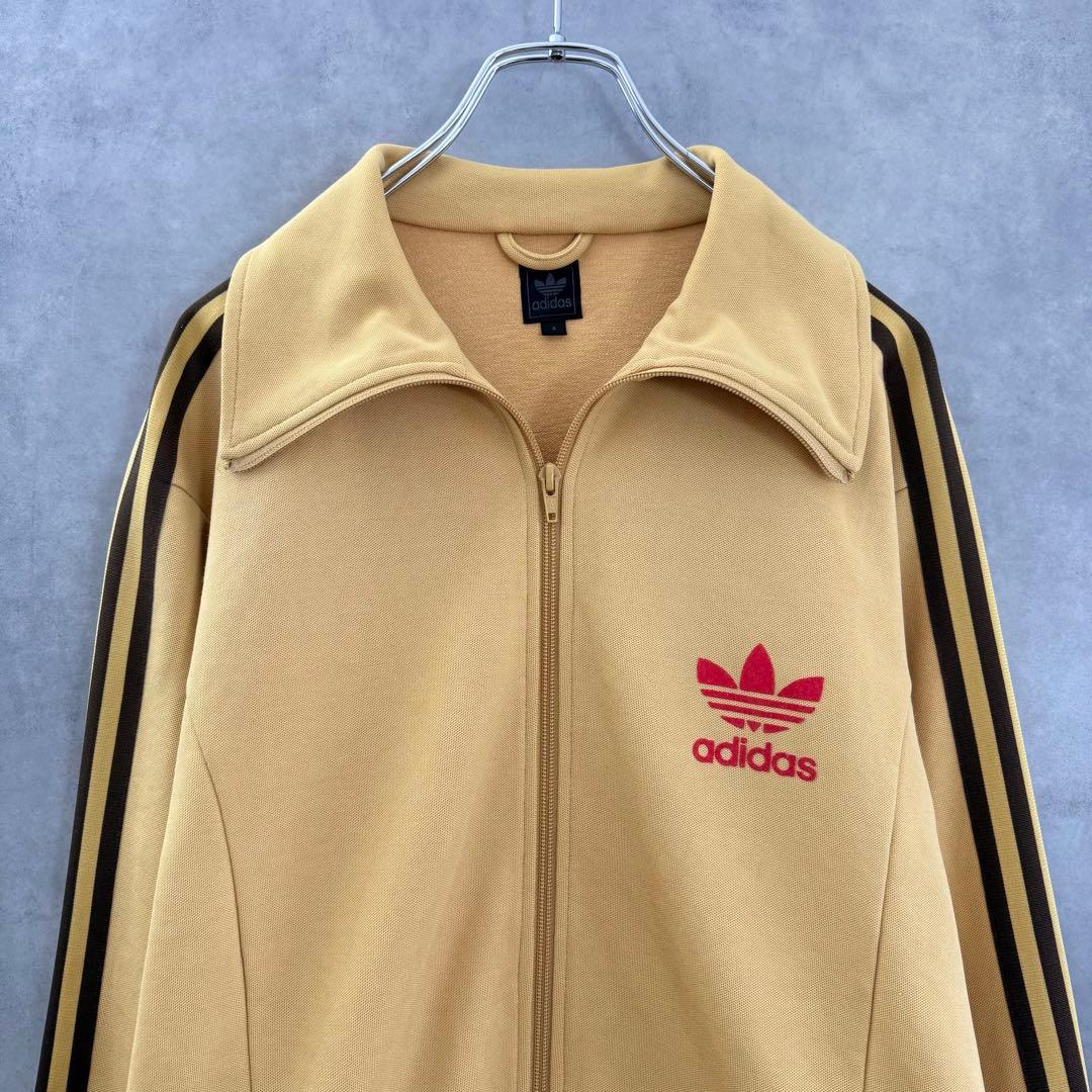 00s old adidas アディダストラックジャケット ベージュ×ブラウンL