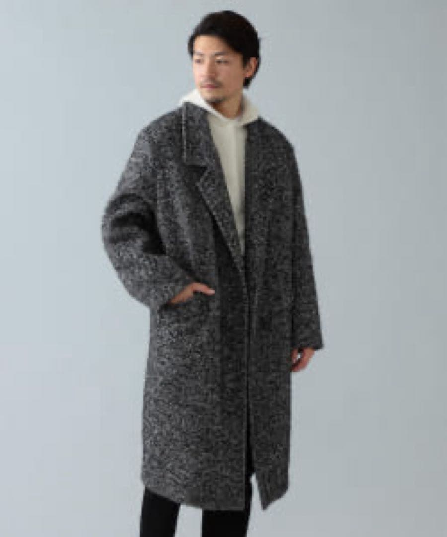 PALTO ヘリンボーン 4ボタンダブル ベルテッドコート 48