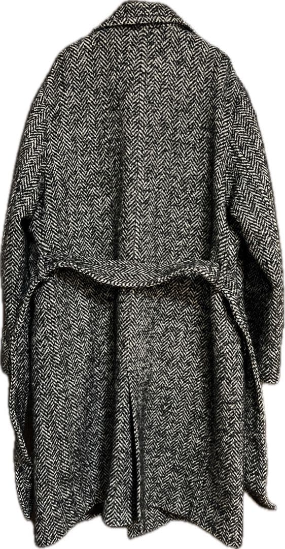 PALTO ヘリンボーン 4ボタンダブル ベルテッドコート 48