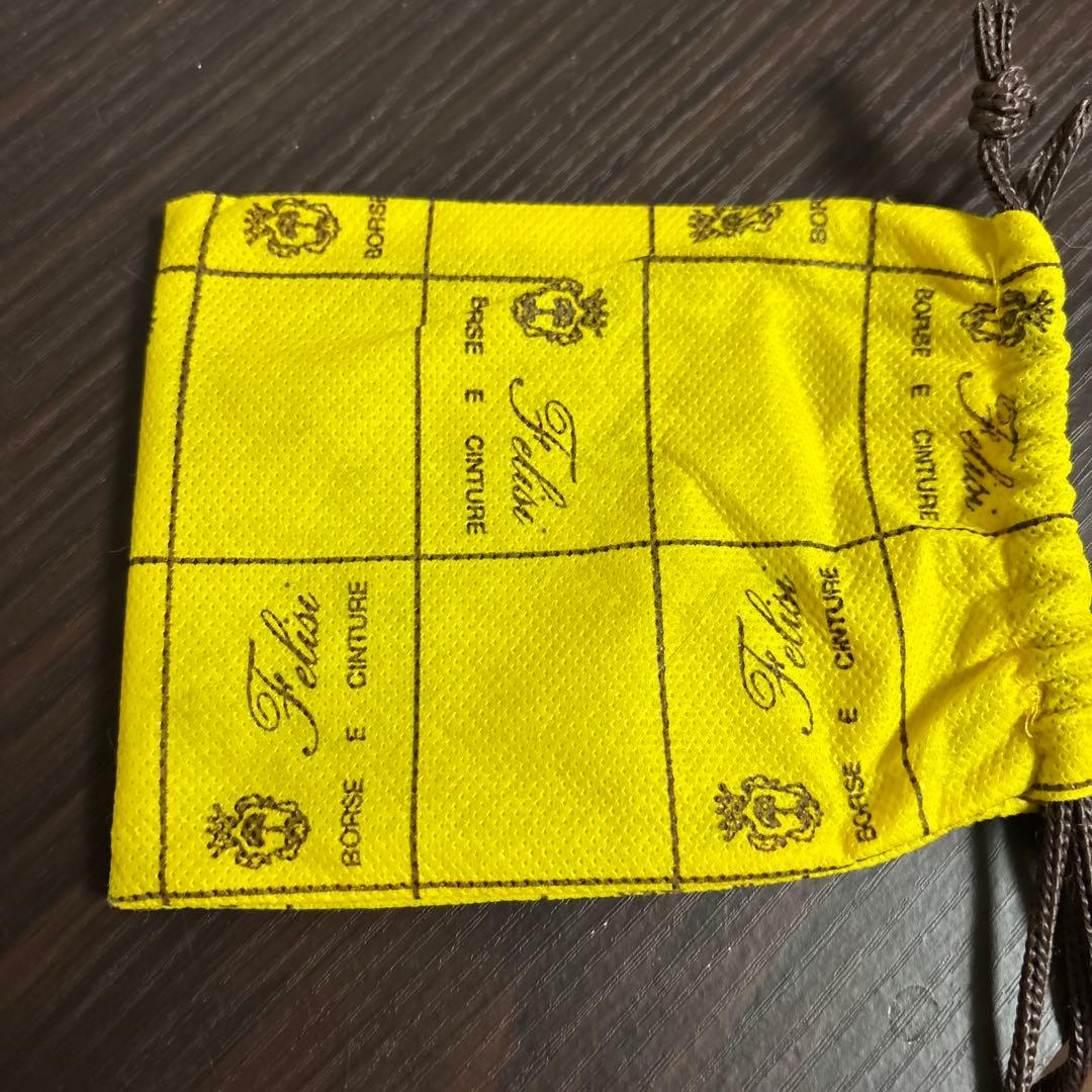 Felisi オレンジレザー マネークリップ クロコダイル型押し