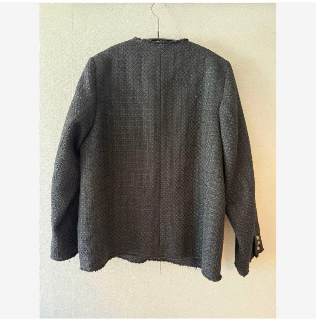 ピュアルセシンスラブツイード ノーカラージャケット pual ce cin