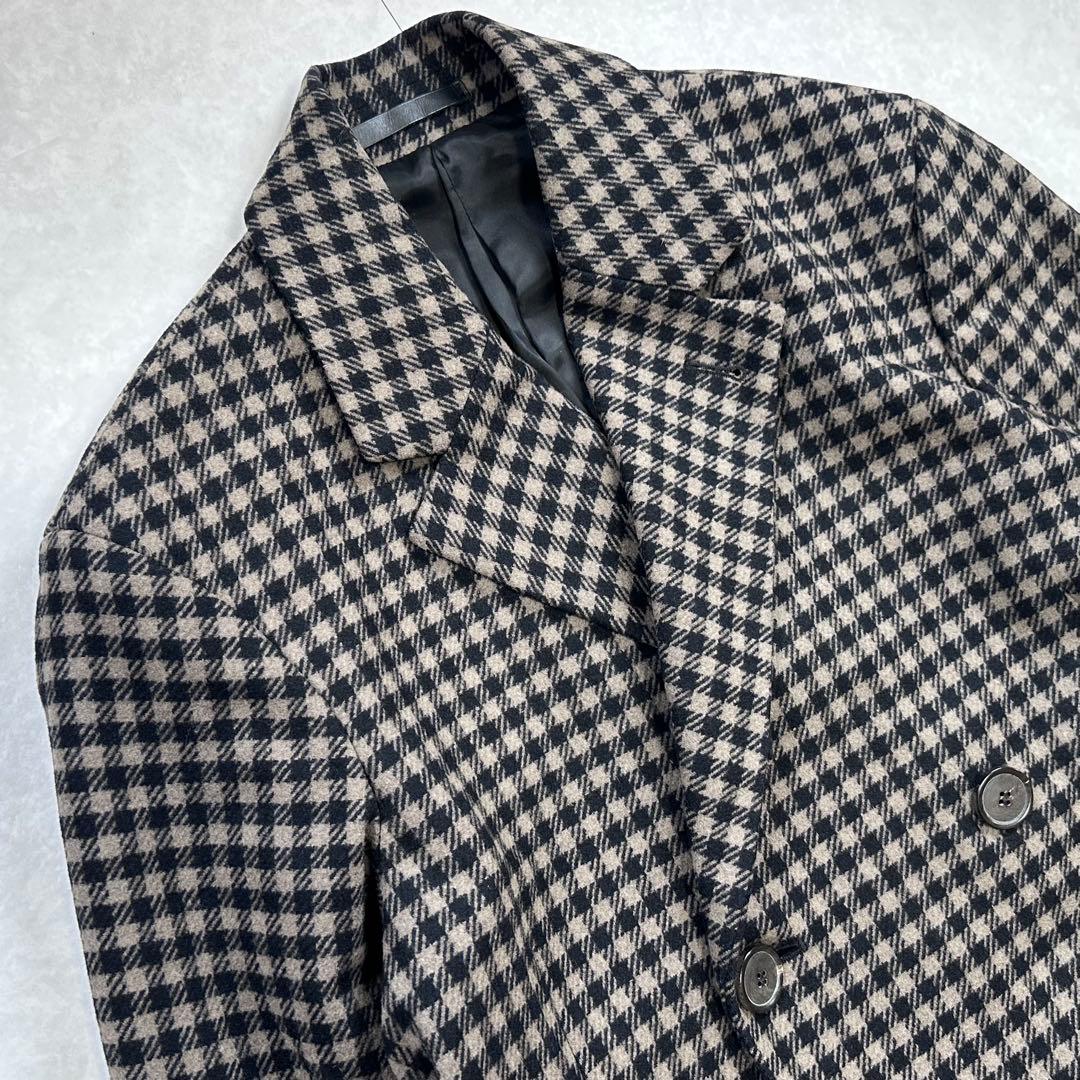 【美品】Theory ウールカシミヤダブルチェスターコート チェック XS
