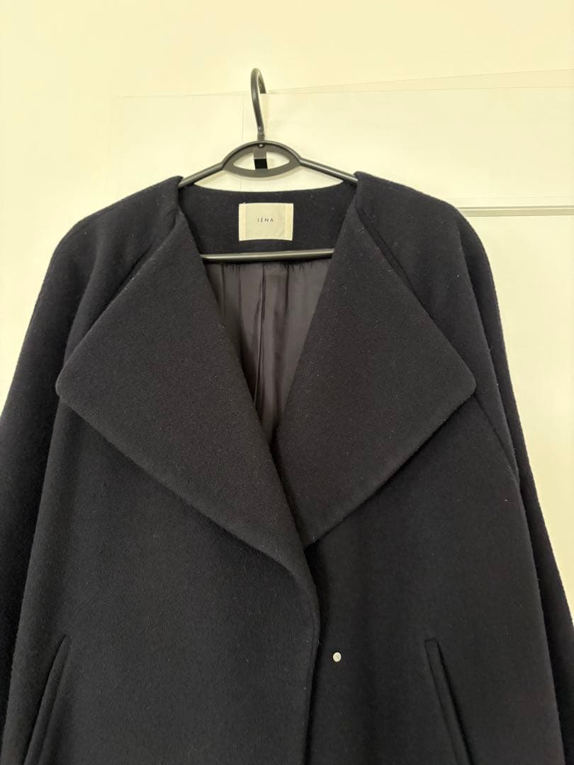 イエナ ロングスリット　ノーカラーコート