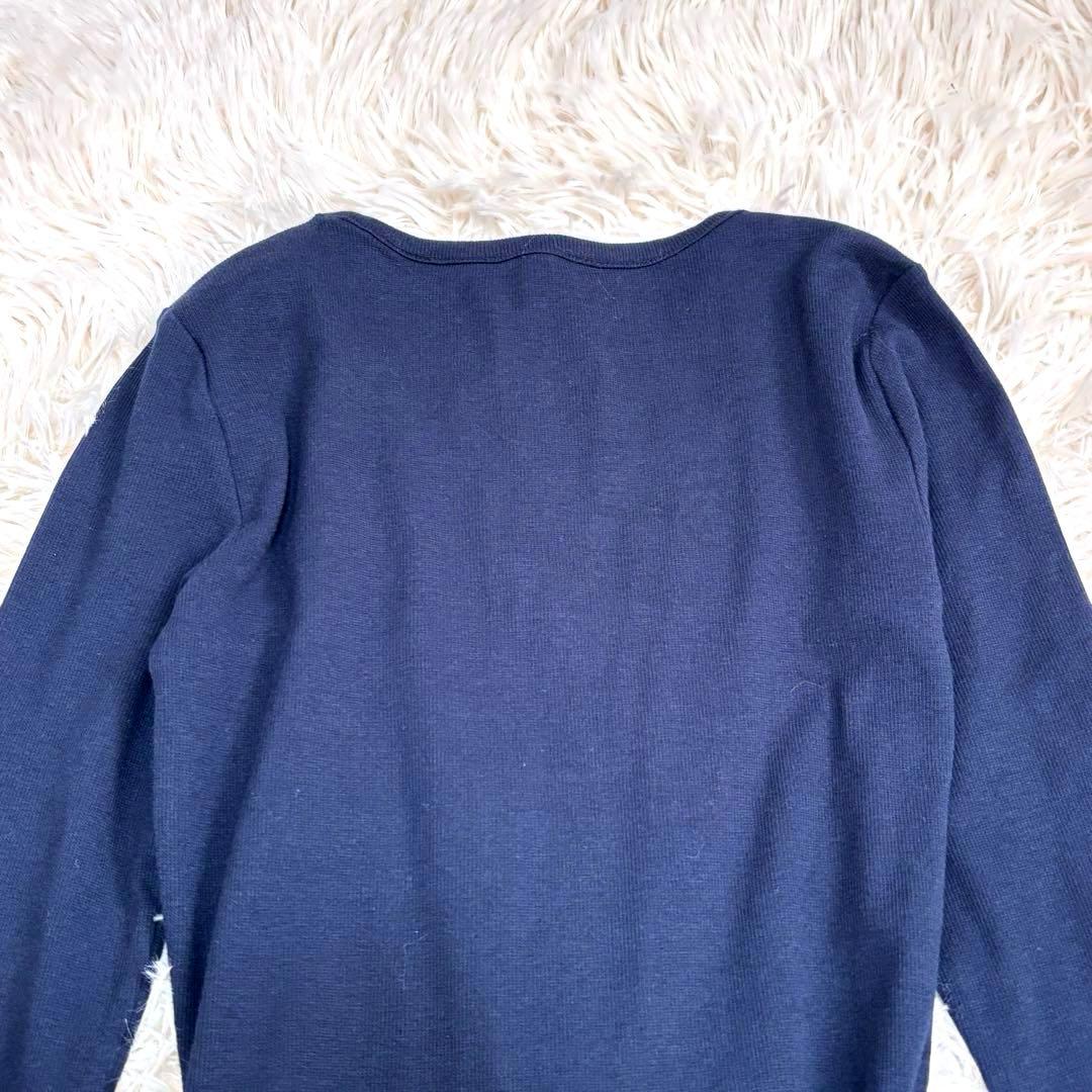 【美品】ローレンラルフローレン ベルテッド リブニット ドレス ネイビー XS