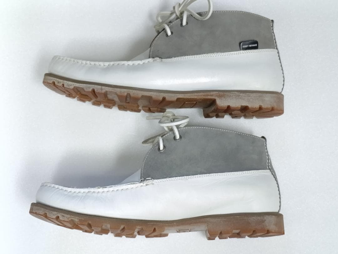 【希少】イッセイミヤケ × パラブーツ ブーツ ホワイトグレー　25.5～26㎝