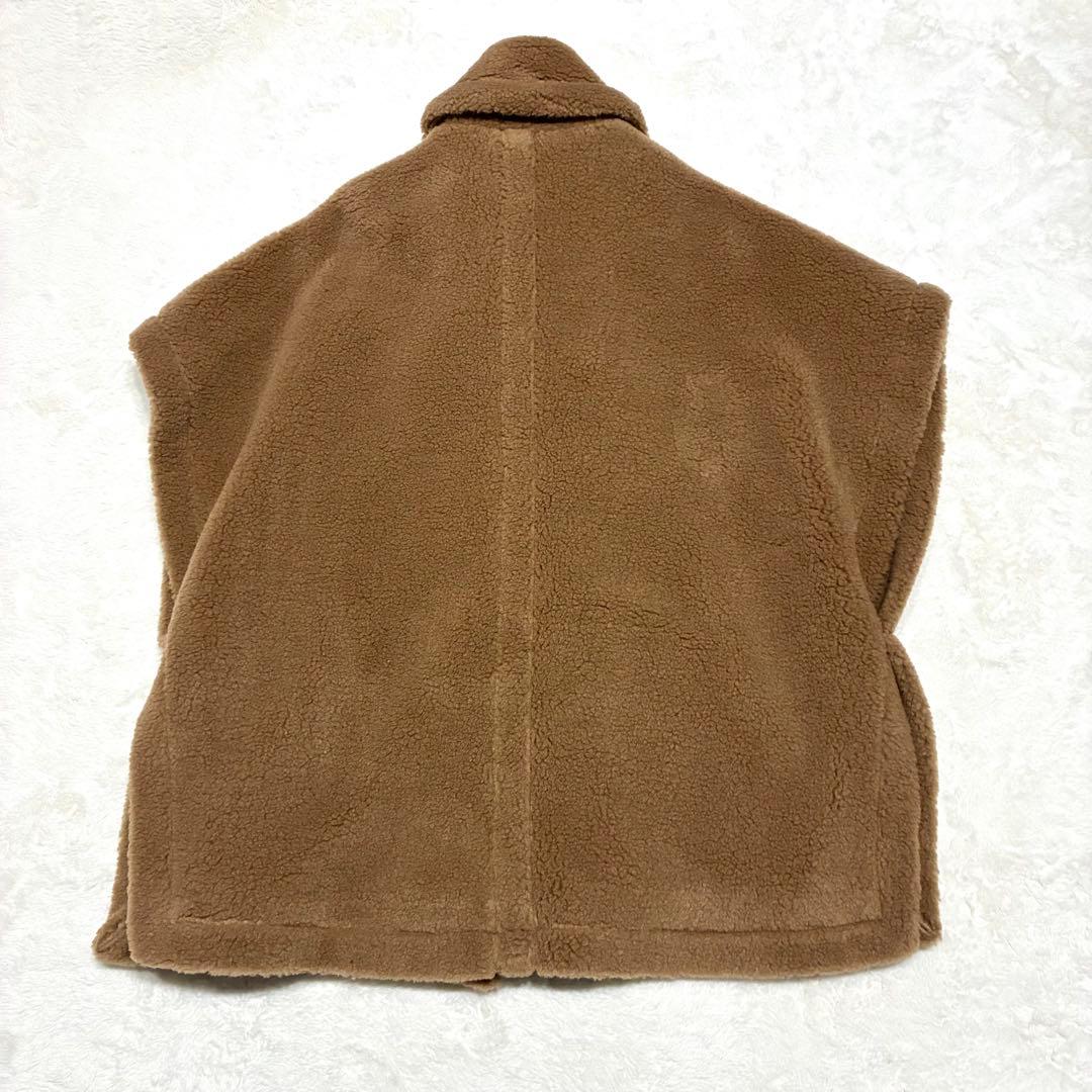 KARTIKA テディベアケープコート ボア キャメル イタリア製