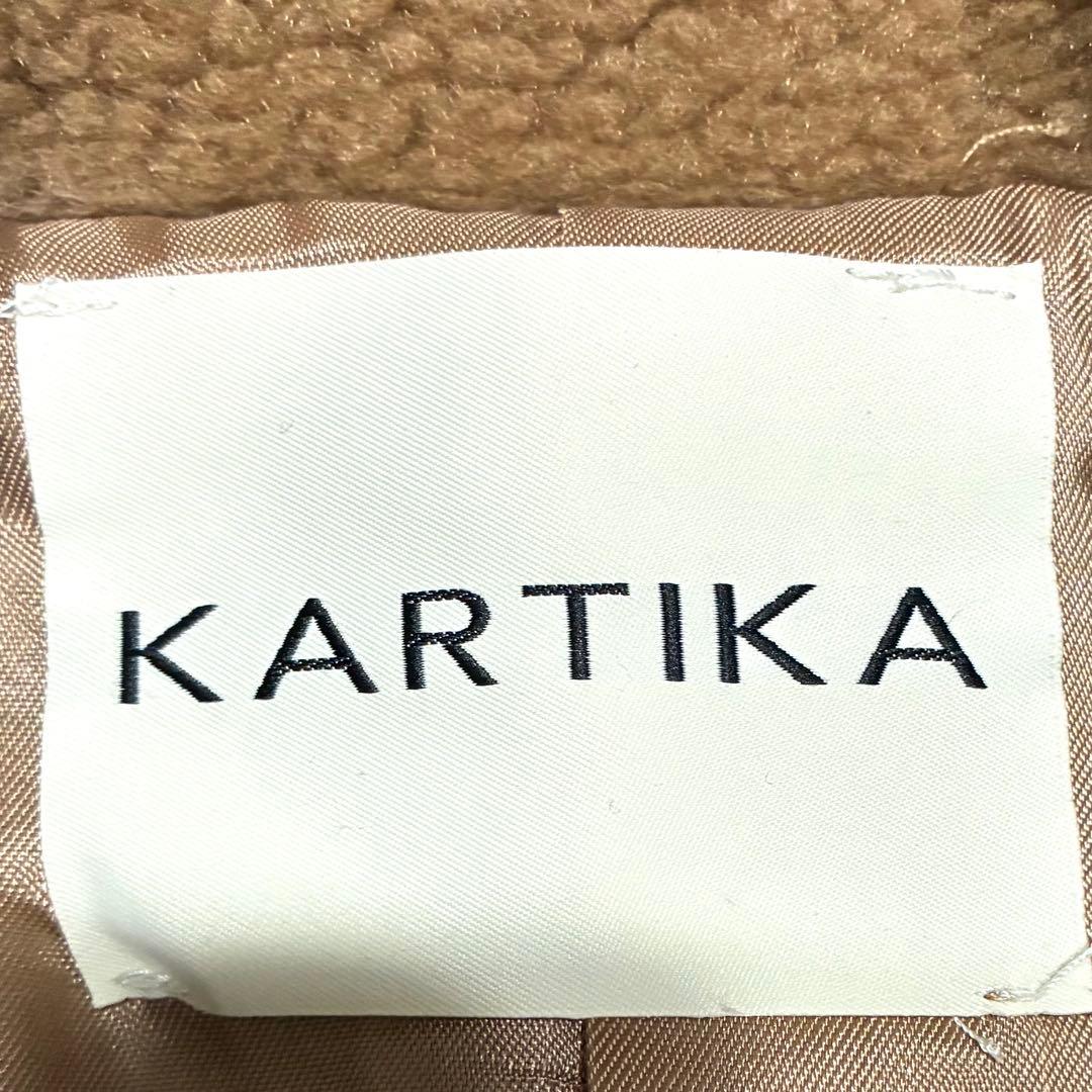 KARTIKA テディベアケープコート ボア キャメル イタリア製