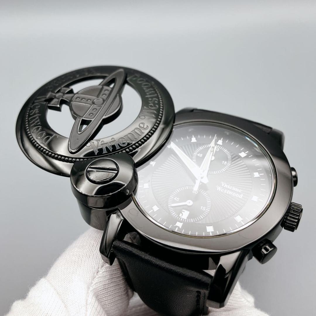 【美品】ヴィヴィアンウエストウッド　スライド　腕時計　クロノグラフ　 新品ベルト
