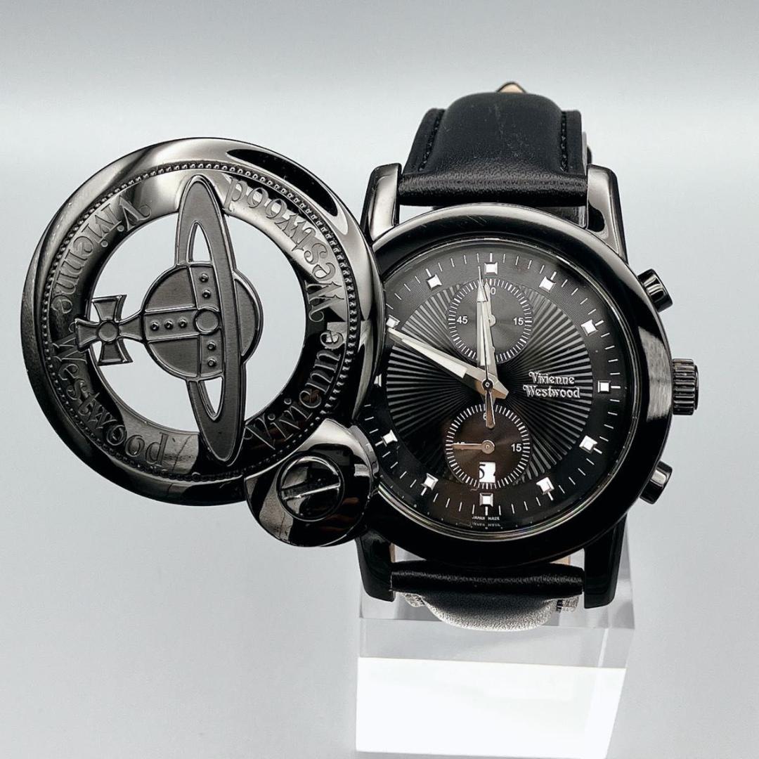 【美品】ヴィヴィアンウエストウッド　スライド　腕時計　クロノグラフ　 新品ベルト