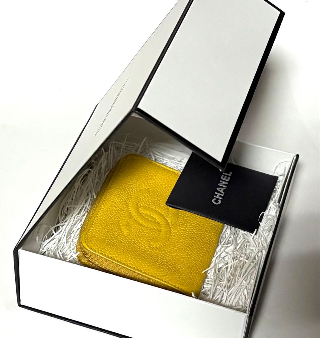 かおる！CHANELシャネル☆ケース イエローレザー ココマーク
