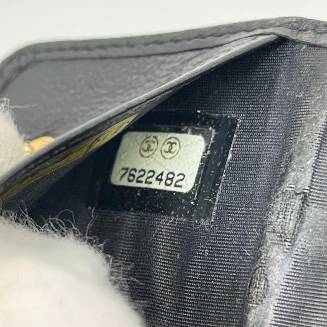 CHANEL キーケース 6連 ココマーク ロゴ金具 黒 ギャランティカード付き