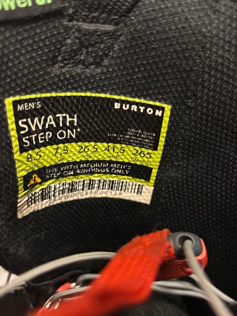 お値下げ‼️BURTONバートンステップオンスブーツ スワス swath 8.5