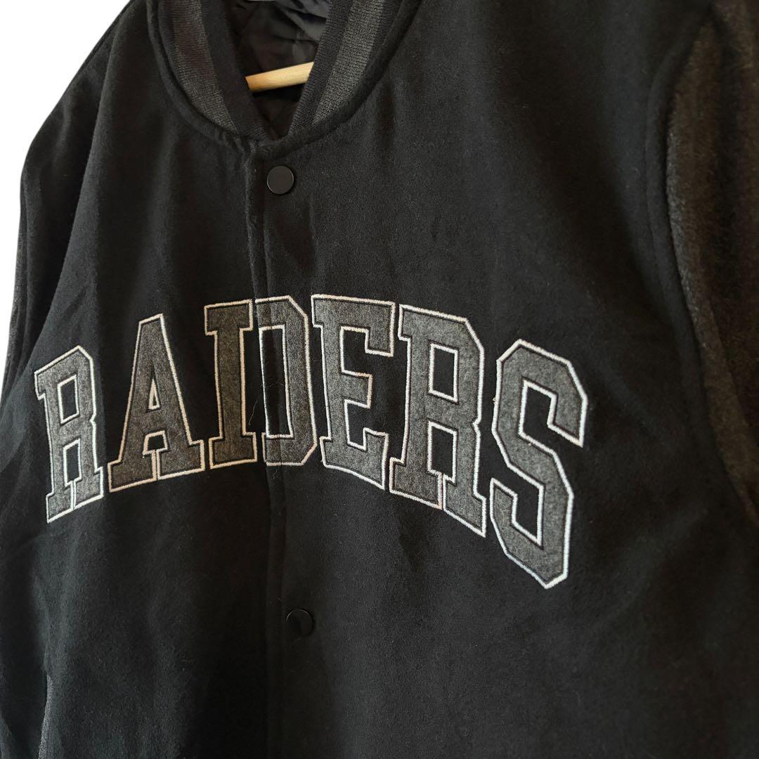 NFL RAIDERS エヌエフエル レイダース スタジャン M ブラック