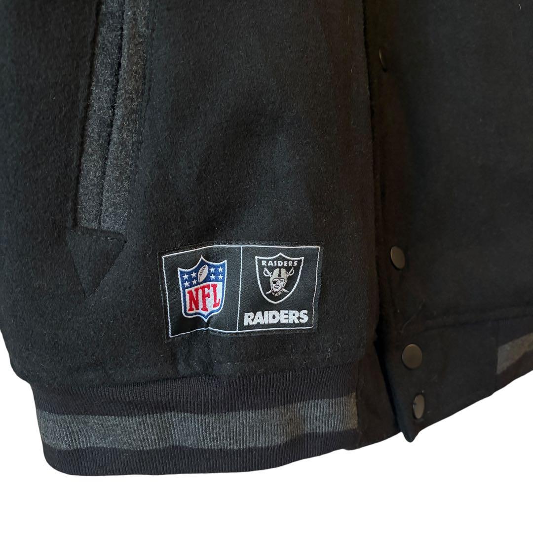 NFL RAIDERS エヌエフエル レイダース スタジャン M ブラック