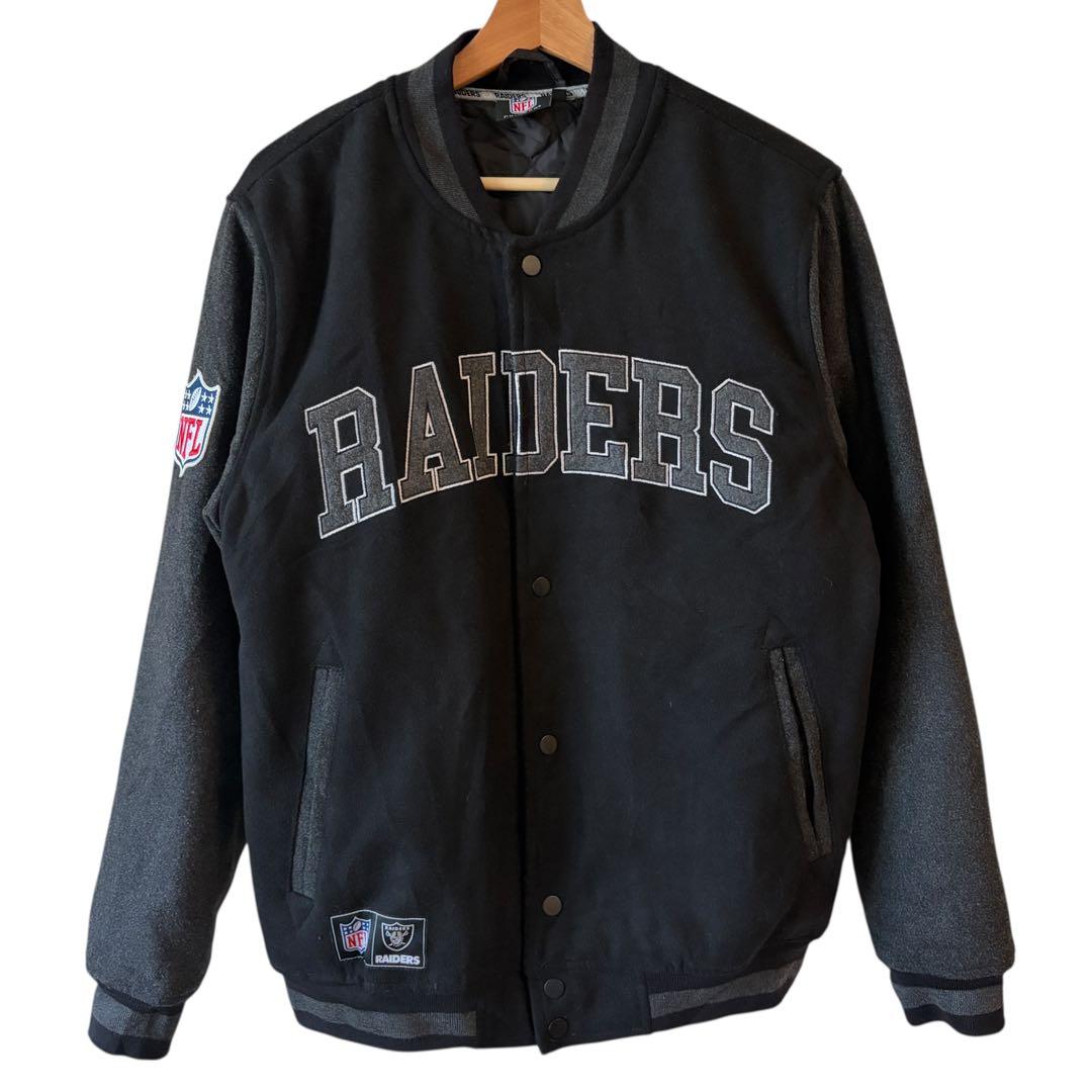 NFL RAIDERS エヌエフエル レイダース スタジャン M ブラック