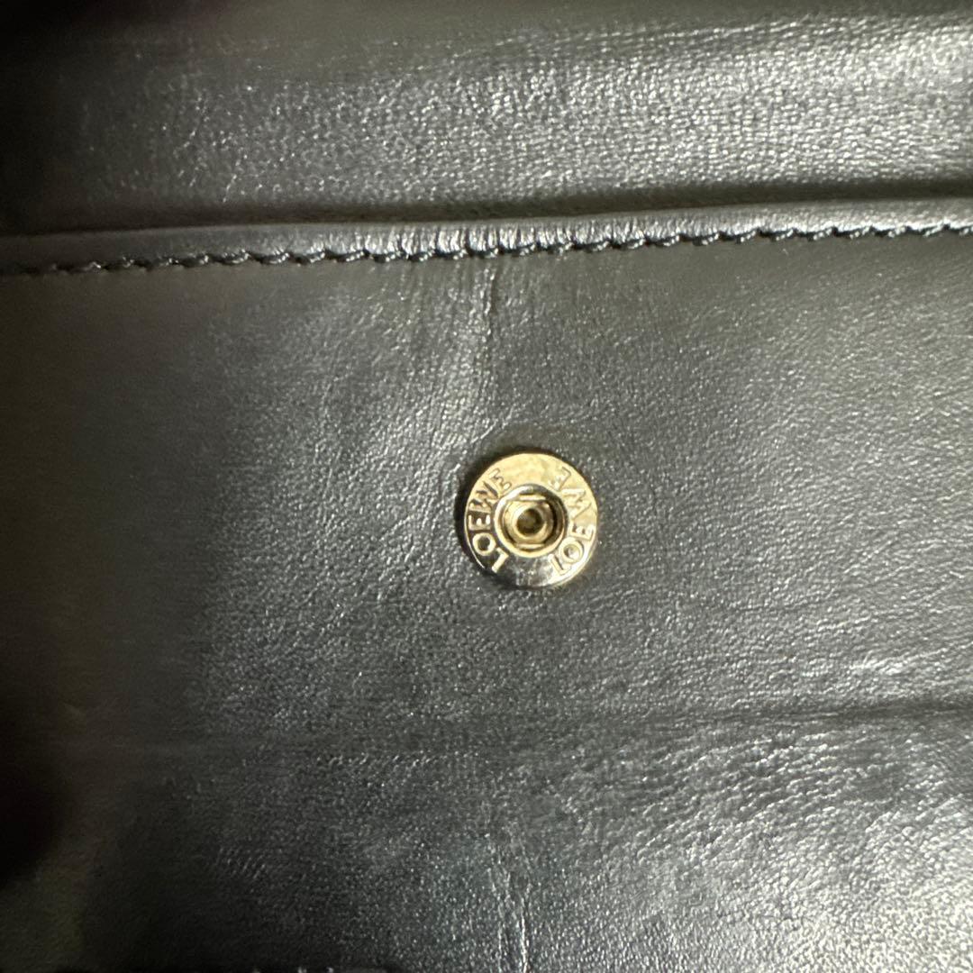 モ*ー様 LOEWE 二つ折り財布 ブラック