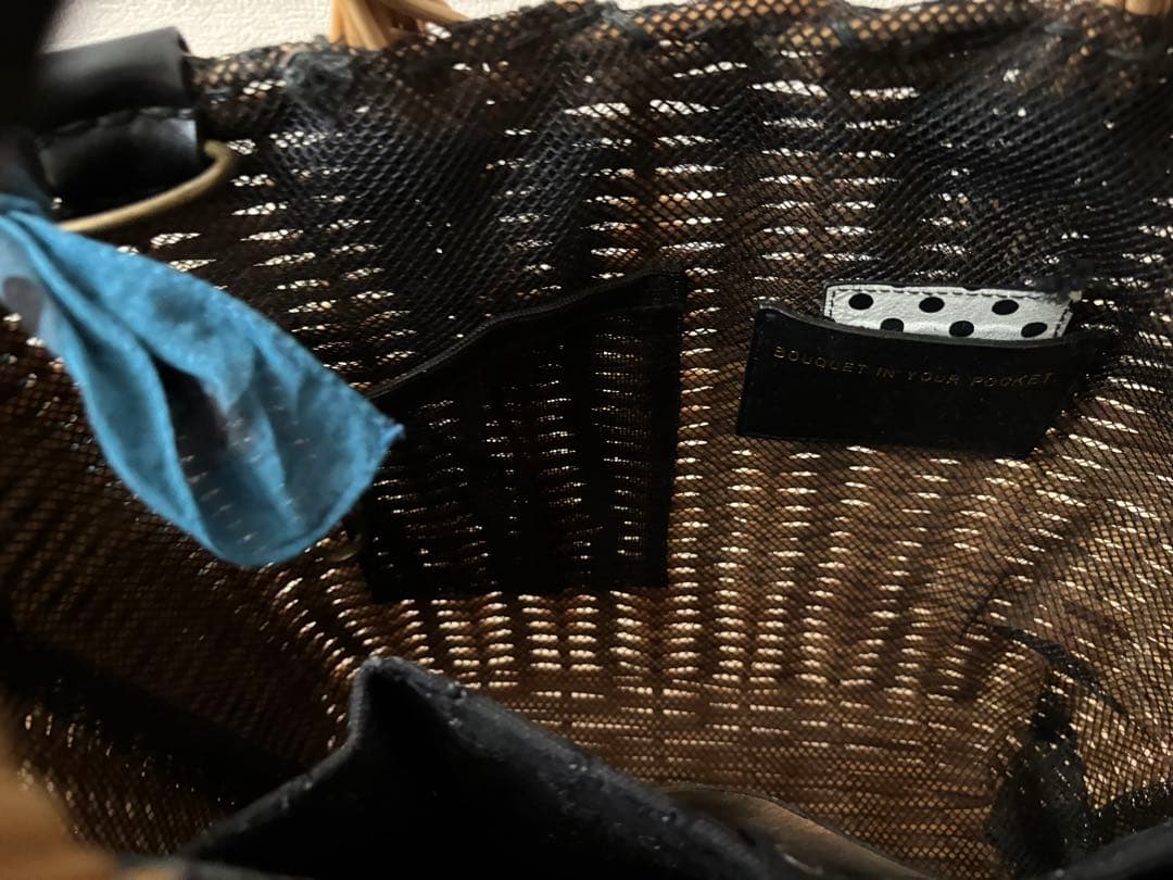 エバゴス　かごバッグ　革ハンドル