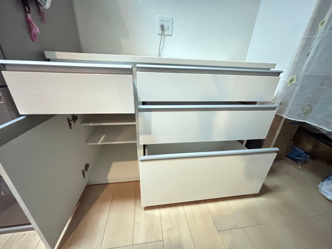 ニトリキッチンカウンター（キュリー2 120CT WH）