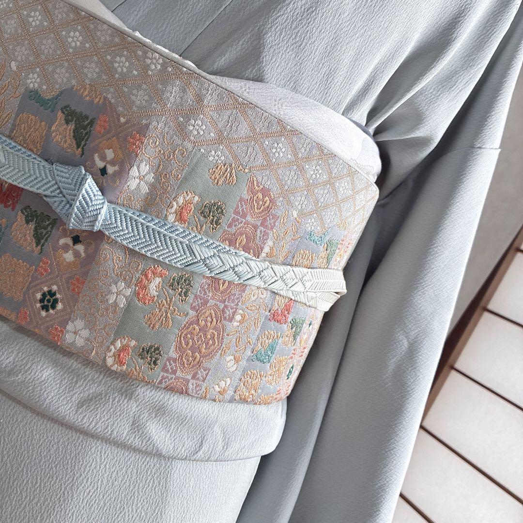 色無地　付け下げ　フルセット　トールサイズ　難あり　練習用　着物　正絹　J9