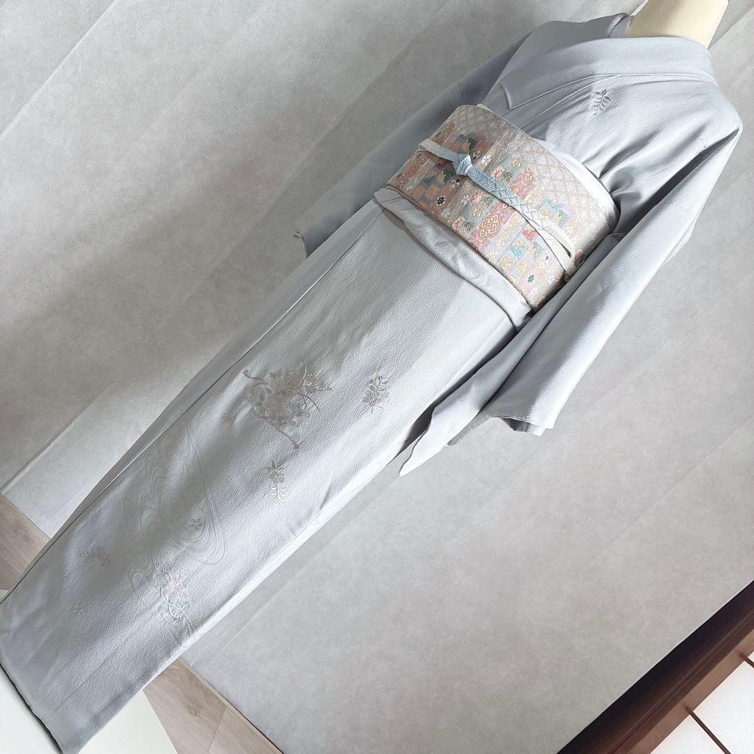 色無地　付け下げ　フルセット　トールサイズ　難あり　練習用　着物　正絹　J9