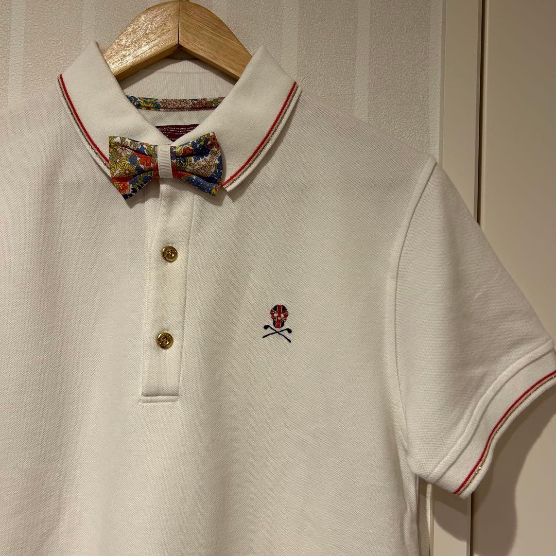 【美品・ほぼ未使用】MARK&LONA ポロシャツ　半袖　白　マークアンドロナ