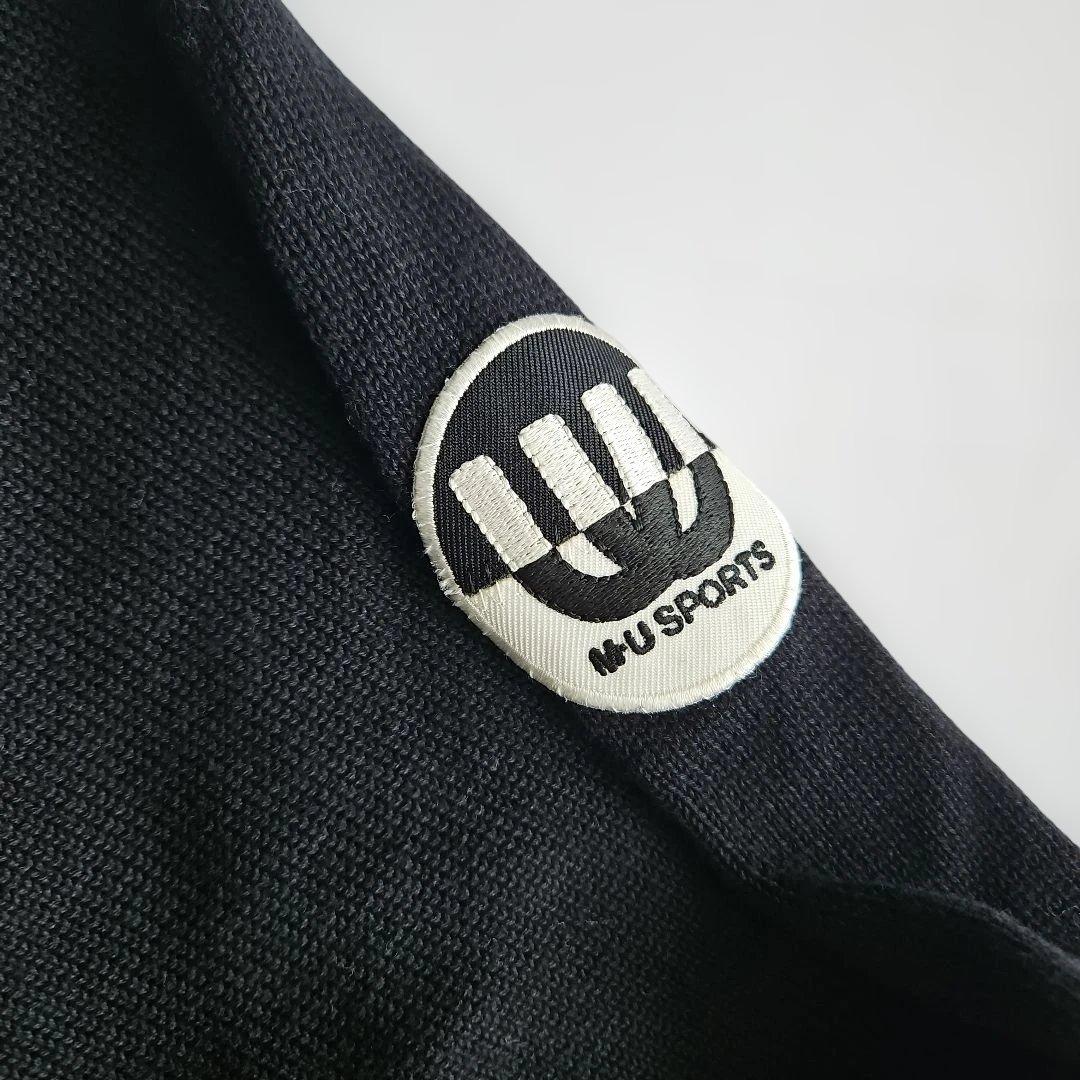 M-U SPORTS フルジップニット メンズ 黒　ゴルフウェア LL