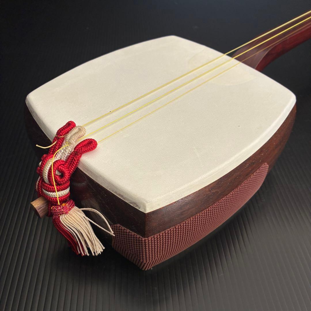 皮破れなし 長唄 三味線 初心者セット 細棹 付属品多数あり