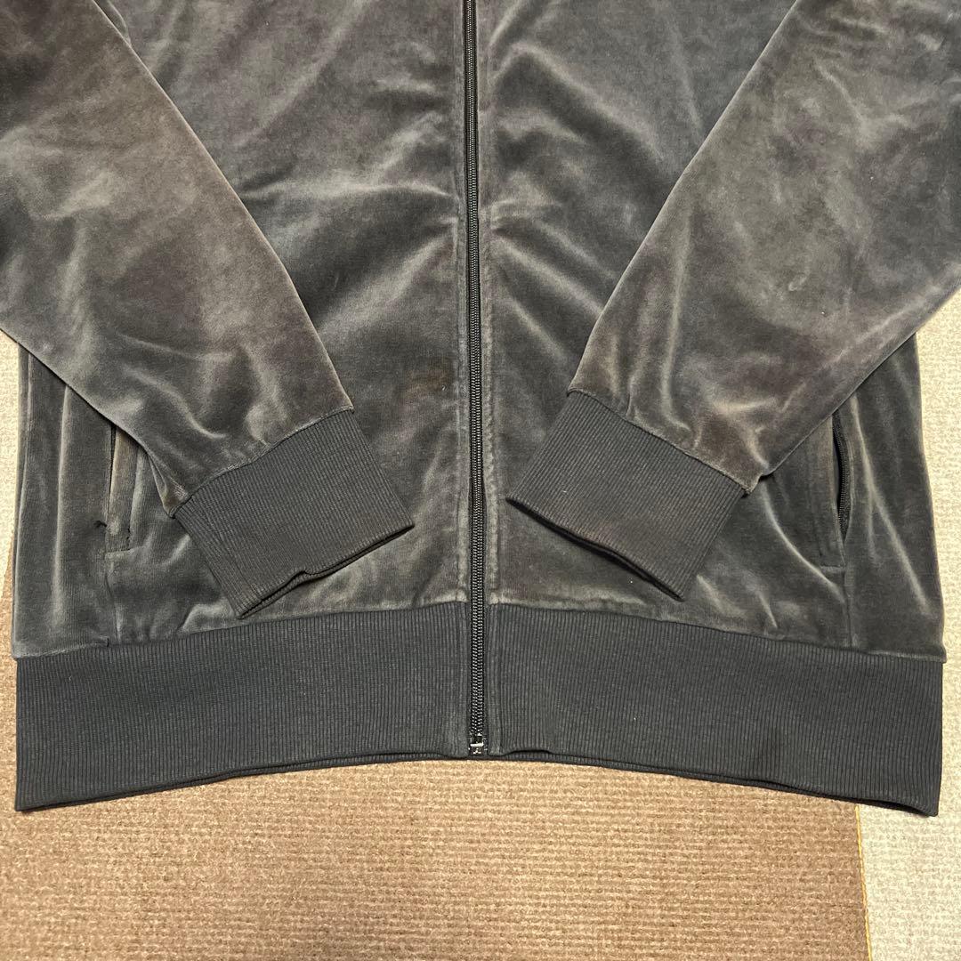 アディダス ベロアセットアップジャージ ベロアパンツ 黒ブラック 刺繍 常田大希