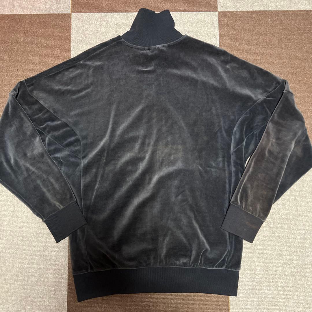 アディダス ベロアセットアップジャージ ベロアパンツ 黒ブラック 刺繍 常田大希