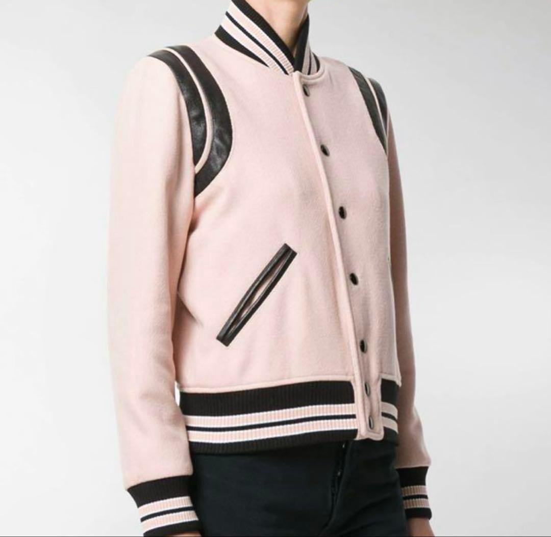 サンローラン　テディジャケット　ピンク