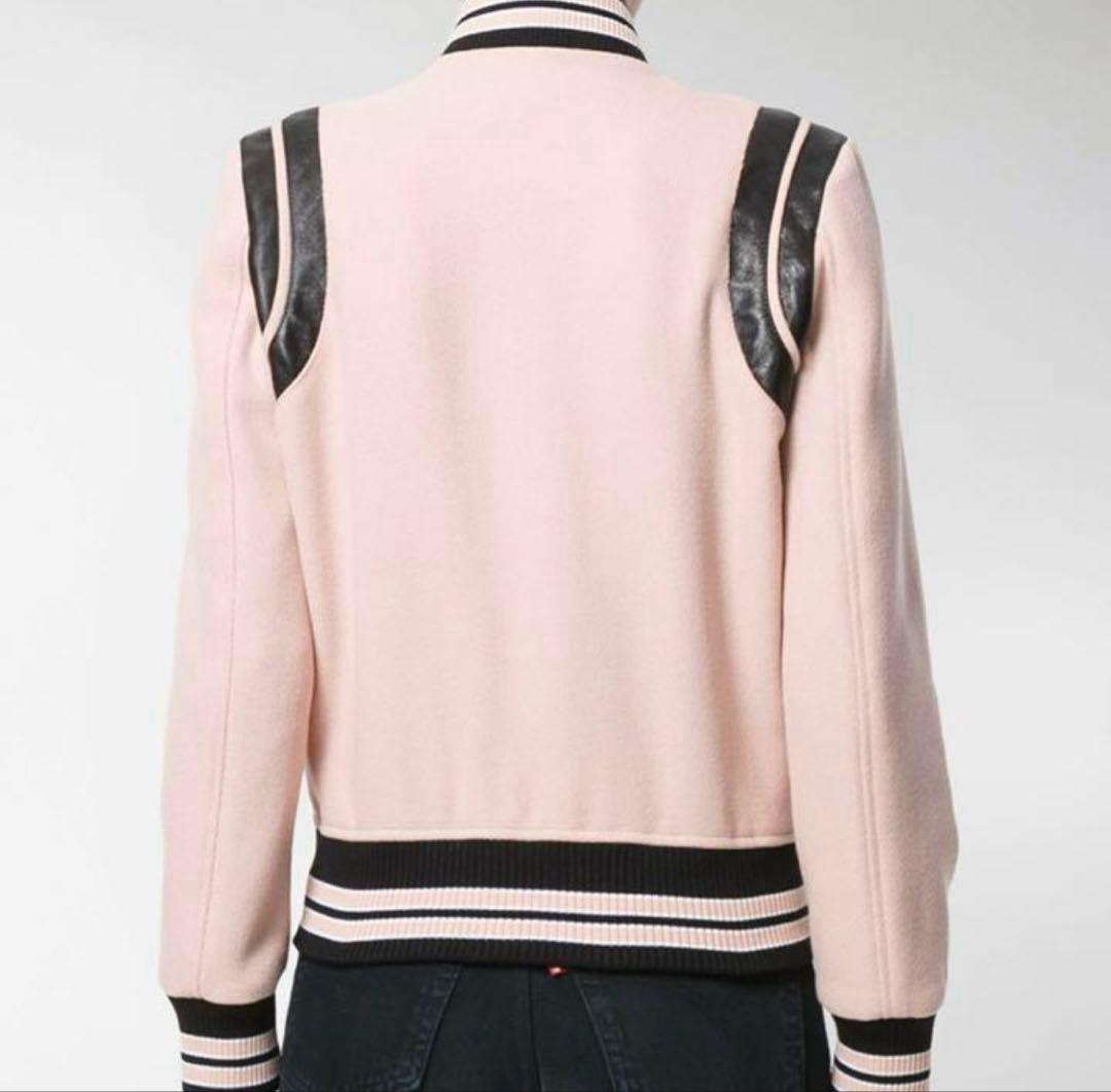 サンローラン　テディジャケット　ピンク